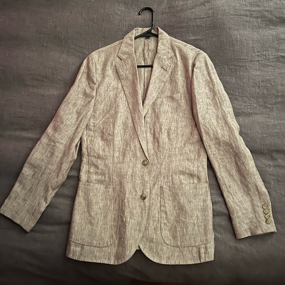 J crew linen suit jacket